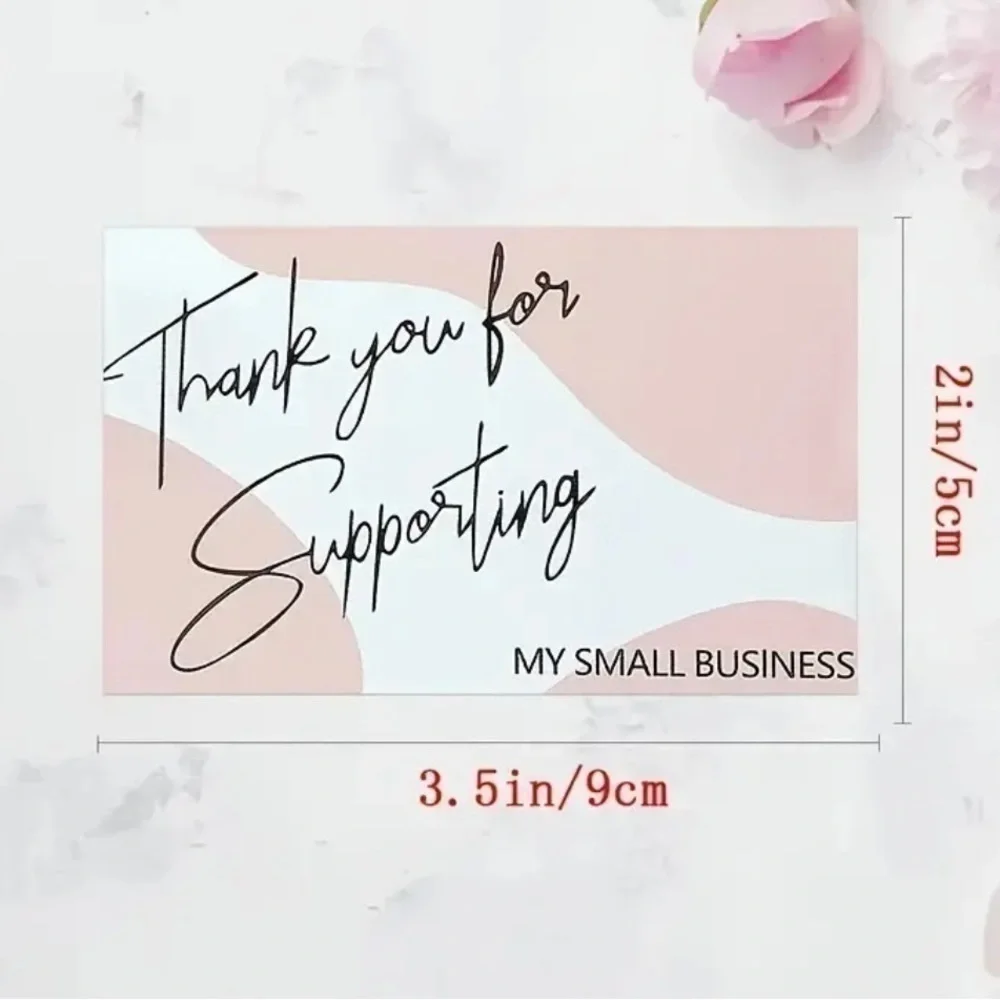 50 Thank you cards for resellers or your small business. Business card size